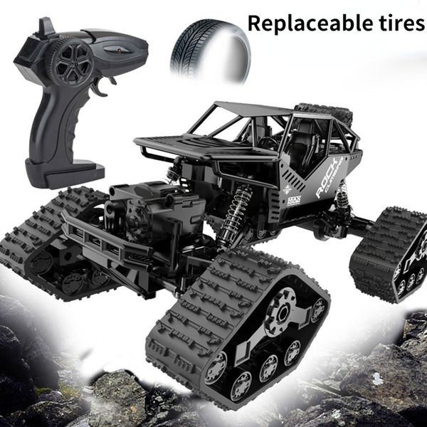 1:14 Paletli Tırmanma RC Arabalar Buggy Stunt Araba 2in1 Caterpillar Band Kamyon Radyo Kontrollü Çocuk Oyuncakları Hediyeler