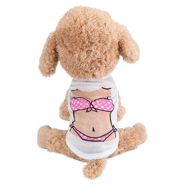 

dog apparel summer pet vest personality puppy small cat clothes bikini printing kpek yelek