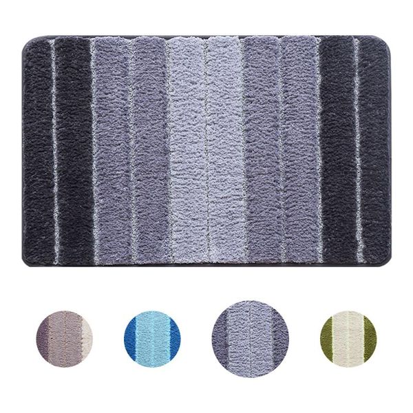 

bath mats fashion striped microfiber mat super soft flocking bathroom rug fast absorbent door tpr slip home floor