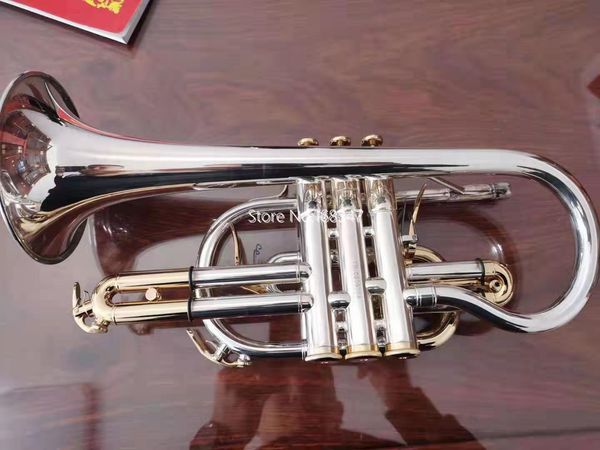 

margewate bb tune cornet trumpet sliver plated brass keys advanced valve professional musical instruments with case