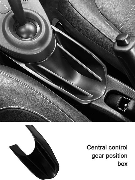 

car organizer center console handrail armrest storage box abs black for smart 453 fortwo forfour 2021-2021 accessories stowing tidying