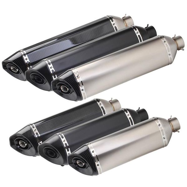 

motorcycle exhaust system 570mm/470mm inlet 51mm muffler pipe db killer motorbike pitbike escape moto universal for tmax etc