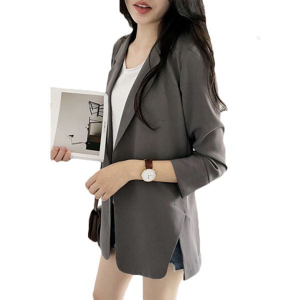 

suit spring summer release seven-point women mangoes chiffon fine solid jacket women's big blazers lq606 1sv7, White;black