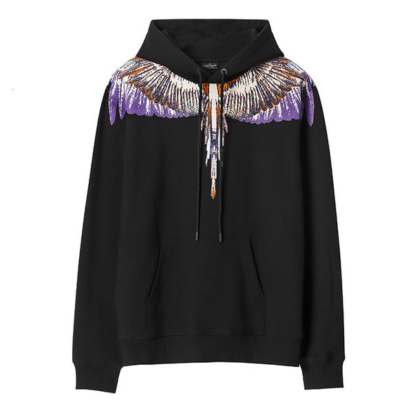 

hoodies trendy same wing round neck sweater men's couple loose large, Black