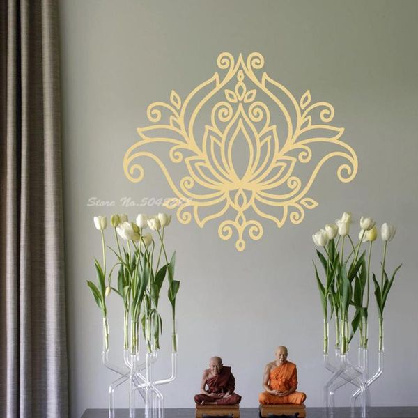 

wall stickers mandala decal lotus gift for her unique decor sister friend z303