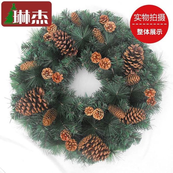 

christmas decorations decoration pine cones decorate wreath 60 cm el 50 needles crabapple garland