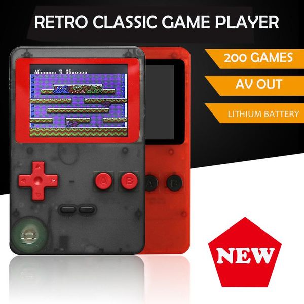 

portable game players children classic retro 8 bit 2.8 inch mini console built in 200 games , gift for kid