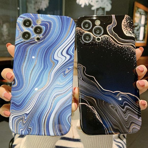

cell phone pouches marble pattern case for 12 11 pro max xr xs 8 plus 12mini soft tpu full body back cover coque fundas