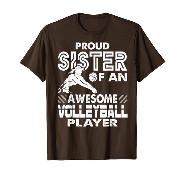 

volleyball tee women girls funnny gift for proud sister t-shirt, White;black