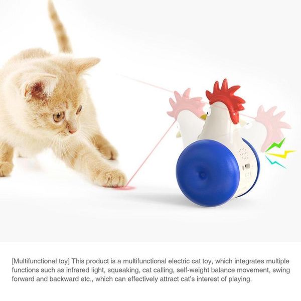 

cat toys rooster toy infrared chick funny interactive electric tumbler for kitten