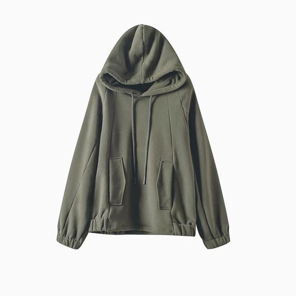 

women's hoodies & sweatshirts good quality deep autumn warm hooded women casual fashion loose thicken coat for outerwear coats, Black
