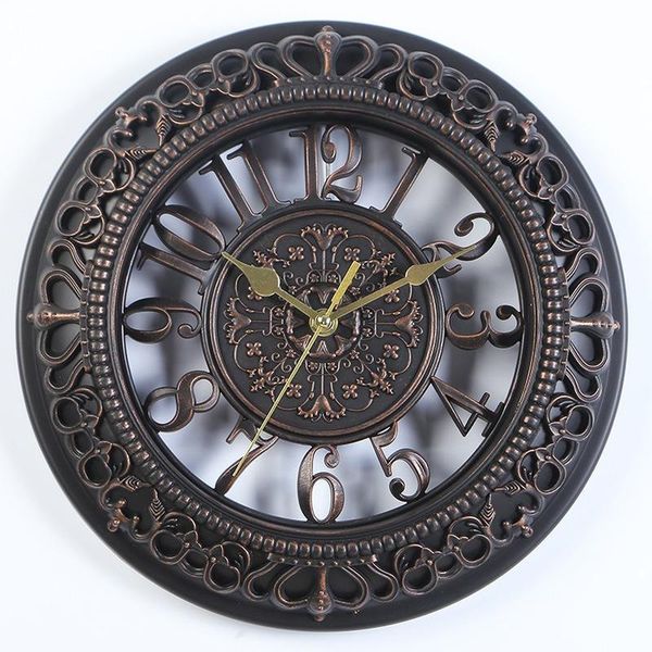 

wall clocks 12 inch european creative round clock retro modern design kitchen bedroom office silent decorative quartz