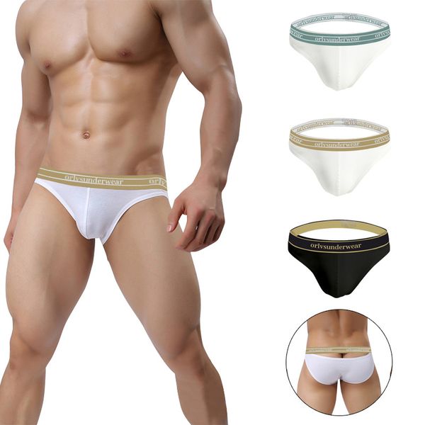 New Sexy Underwear Homens Briefs Algodão Oco Out Back Man Underpants Gay Baixo Ascensão Calcinha Masculina Deslizamento Homme Respirável