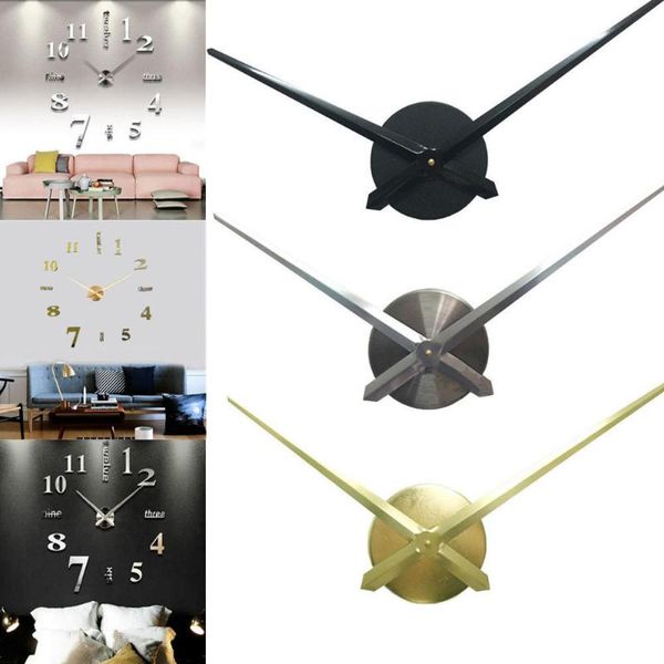 

wall clocks mini diy large silent quartz clock movement hands mechanism repair tool replacement parts kit gold silver black