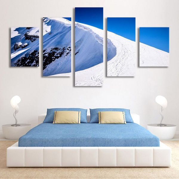 

5pcs/set unframed snow mountain scenery wall decoration printed paintings