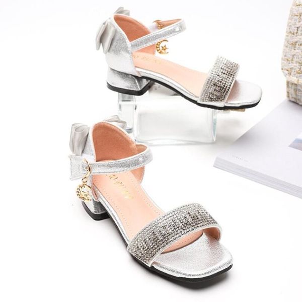 

girls sandals kids leather shoes children rivets leisure sneakers princess performance dance, Black;red