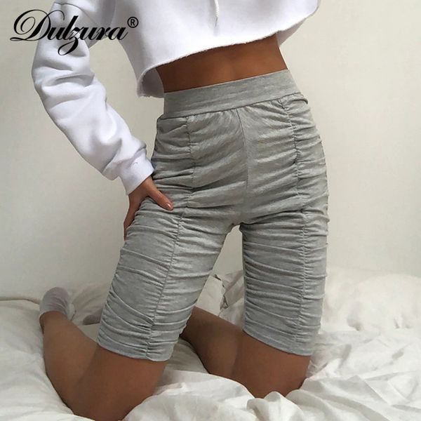 

solid patchwork women high waist biker shorts ruched bodycon skinny sporty push up casual streetwear 2021 summer, Black;white