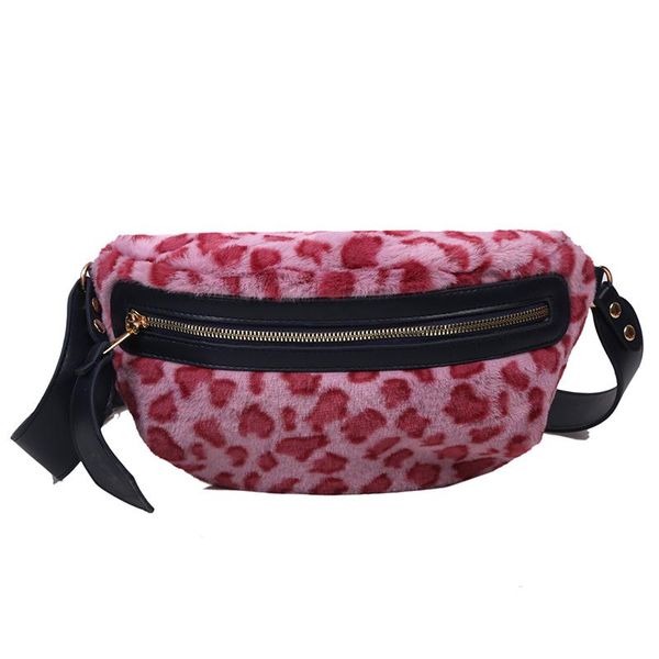 

leopard chest bag heuptasje fluffy waist for girls fanny pack crossbody sac homme borsello uomo tracolla bolso monedero bags