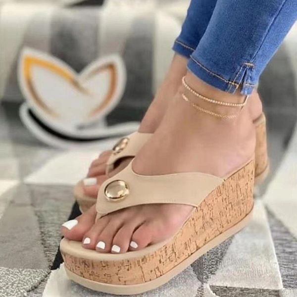 

sandals wedge slippers women shoes 2021 summer female peep toe fashion platform outdoor casual lady, Black