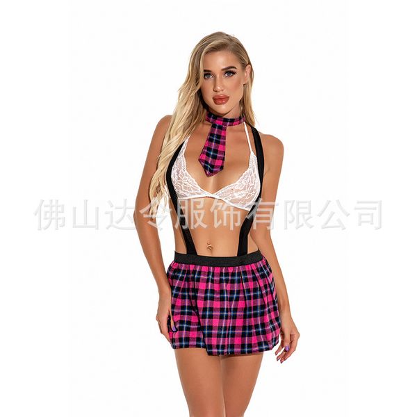 

lingerie underwear pajamas cosplay student dance platform suit female, Red;black