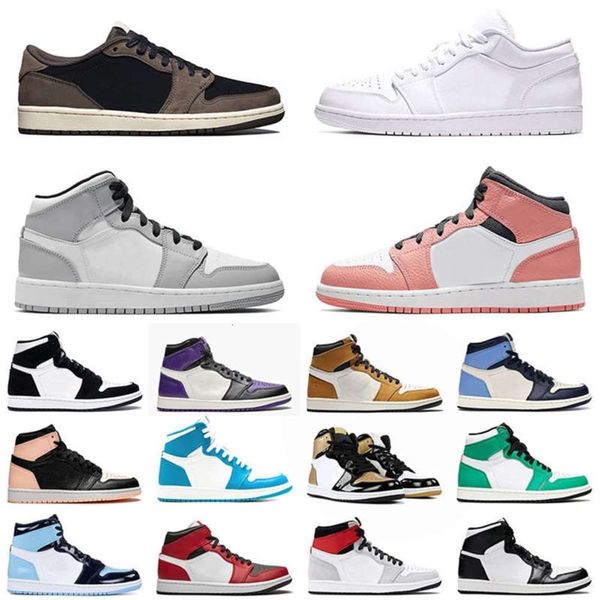 

jumpman 1 1s sport basketball shoes 2021 mid pink quartz light smoke grey mens womens trainers sneakers 36-46 yuduojiaju