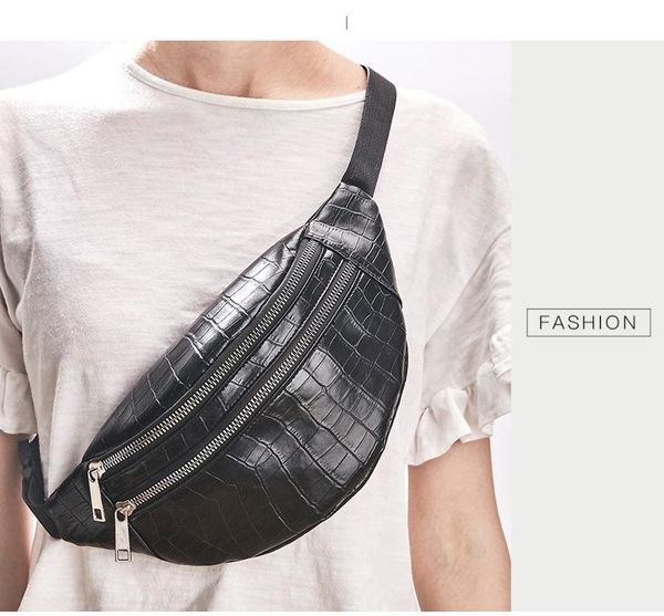 

belt bag waist packs for women designer crocodile pu leather message bags