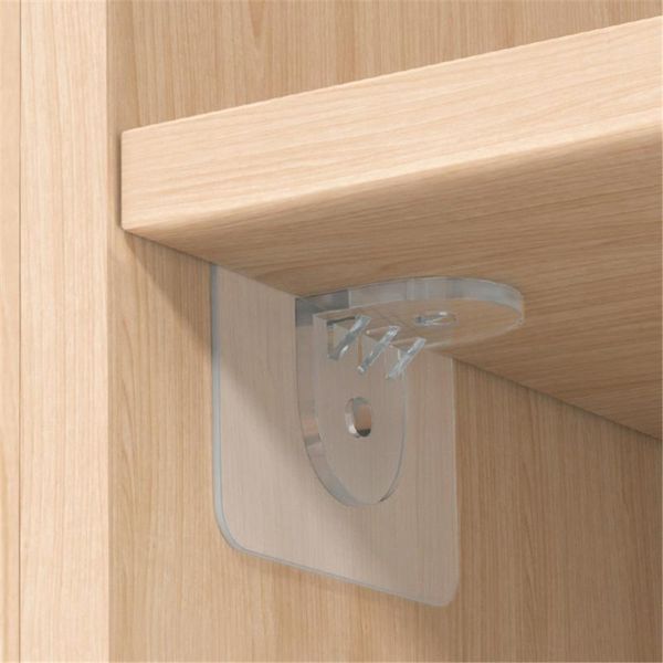

hooks & rails 10pcs/lot board support non-perforated wardrobe partition layer fixed paste hook shelf adhesive pegs