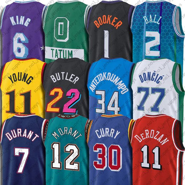 1 Harden 11 DeMar Stephen DeRozan Curry Jersey Basketball Kevin Luka 77 Durant Doncic Jimmy Trae Butler Young Jerseys LaMelo Devin Ball Booker Ja Morant