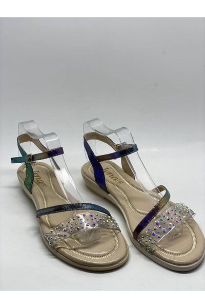 

sandals women's colorful flat, Black