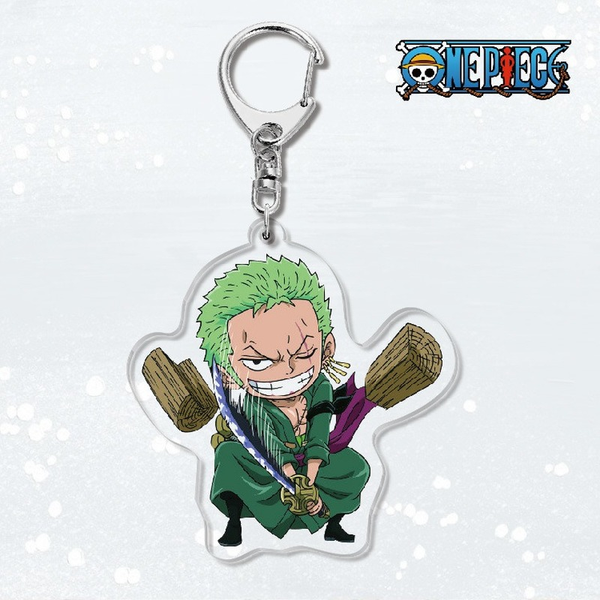 Один кусок брелок женщина Roronoa Zoro Key цепи мужчин милый мультфильм аниме подвеска брелок мода ювелирных изделий металл для мешок llaveros