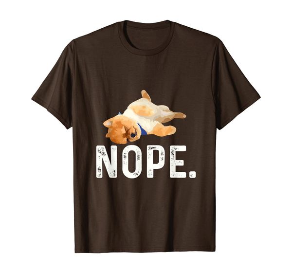 

nope lazy pomeranian t-shirt, White;black