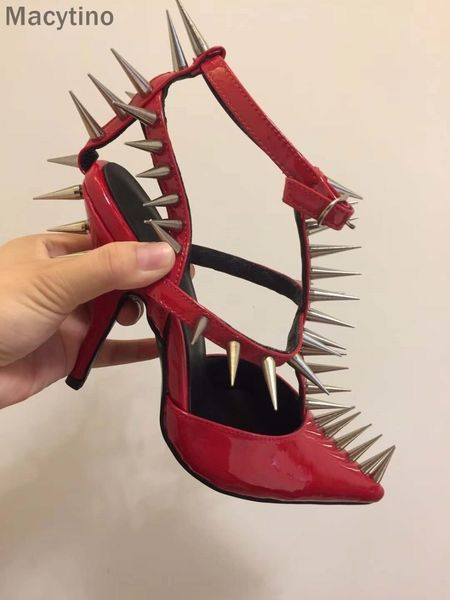 

dress shoes macytino full spike pumps pointed toe high heel women t strap a851, Black