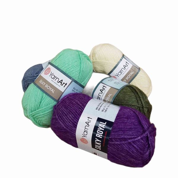 1 pc yarnt seda fio real 50gr-140mt 5 seda rayon - e merino lã tricô crochet envoltório beanie suéter crianças adultos kitwears y211129