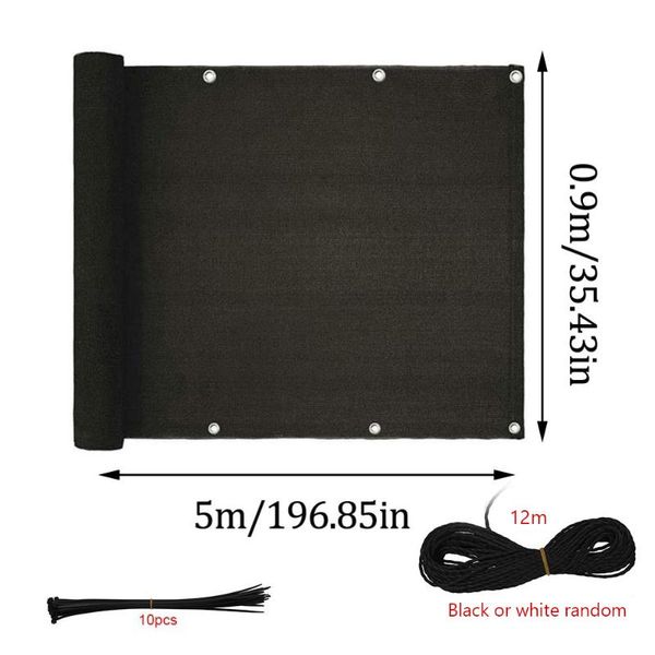 

shade balcony privacy screen cover windproof sun uv protection fence mesh net for patio backyard