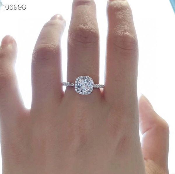 

luxury brand rings s925 sterling silver square zircon wedding engagement jewelry for brida party designer