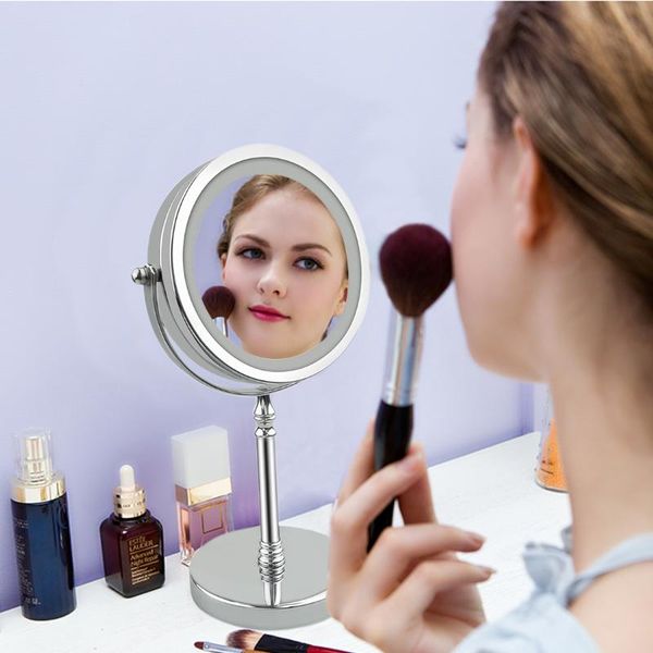 

compact mirrors led makeup mirror 10x magnifying 2-face with light deskvanity backlit beauty tools