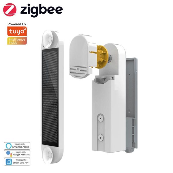 

smart home control tuya zigbee electric roller blinds montor switch motor work with alexa google assistant