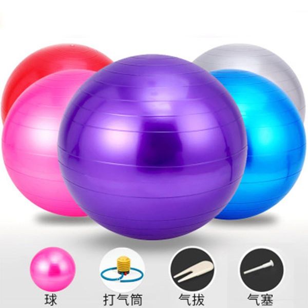 

yoga balls 65cm exercise gym ball fitness pregnancy birthing anti burst core + inflator pump sports workout massage 2021