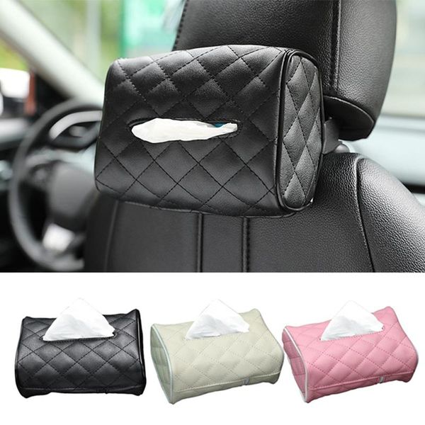 

car organizer 2021 tissue storage box holder case napkin paper container for sun visor seat back csl88