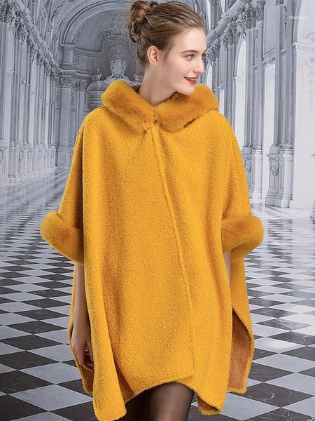 

faux fur coat arrival 2021 winter warm fashion brand women teddy elegant russian  plush jacket1, Black