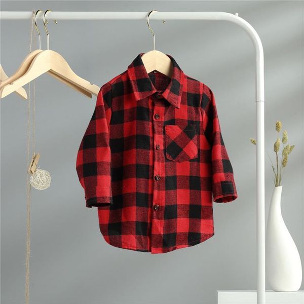 

newborn clothes autumn baby boy shirt child long sleeve plaid shirts kid girl cotton blouse, White;black