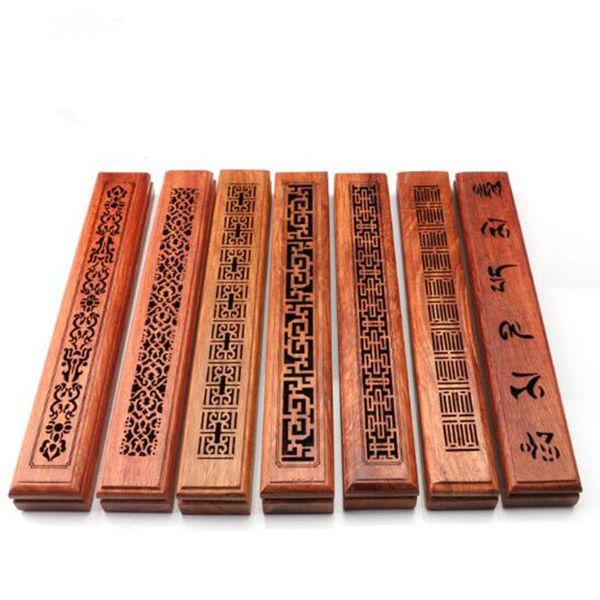 

fragrance lamps rosewood sitck incense burner wooden handmade crafts aroma box with fireproof cotton smells holder for home dec