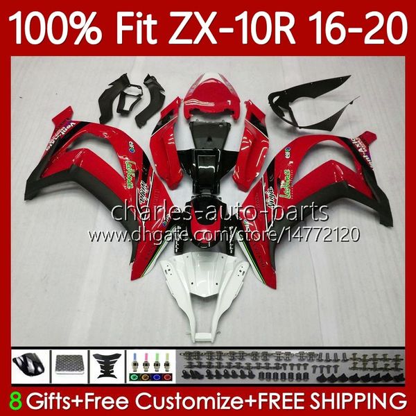 Stampo ad iniezione per KAWASAKI NINJA ZX-10R ZX 10R 1000CC 10 R Hot Red Black 2016-2020 Corpo 105No.117 ZX1000 C ZX-1000 2016 2017 2018 2019 2020 ZX10R 16 17 18 19 20 Carenatura OEM