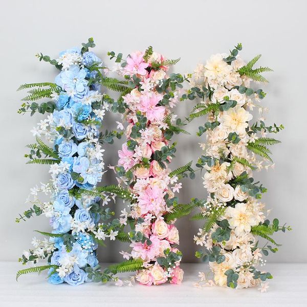 

artificial flowers for wedding arches backdrops party stage long table centerpieces road lead mall shopping flower display decorative & wrea