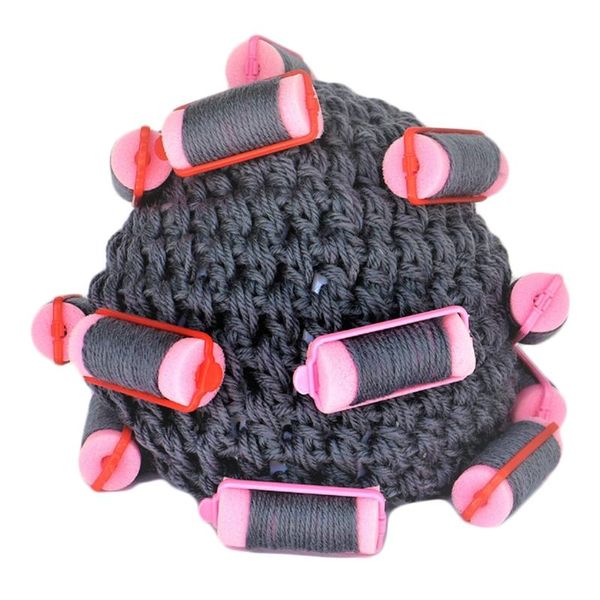 

party masks kids baby knitted hair roller curlers wig hat funny housewife landlady cosplay costume elastic head cover cap