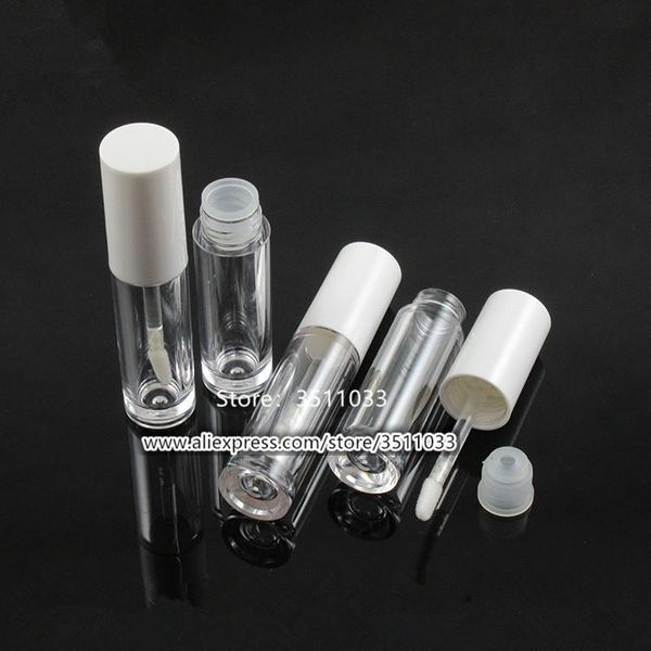 

cream white cosmetic beauty liqud lipstick container small clear lip goss refillable tube round lipgloss packing bottles