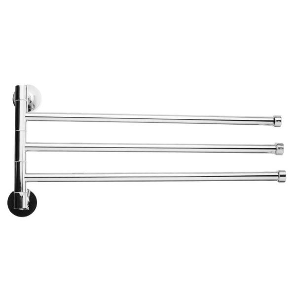 

stainless steel swing arm towel holder 2/3/4 wall mounted swivel durable fashion bathroom storage hardware racks