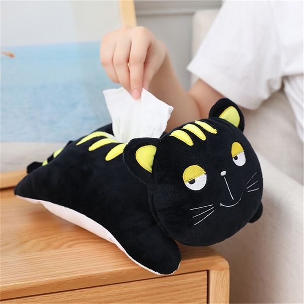 

red sand cat toon animal cute plush cat doll paper towel cover carton
