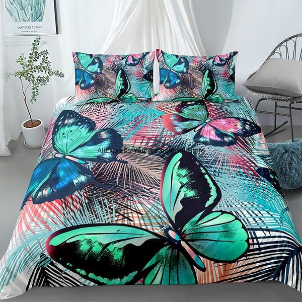 

bedding sets butterfly set 2/3pcs bed duvet cover bohemian bedspreads bedclothes 220x240cm
