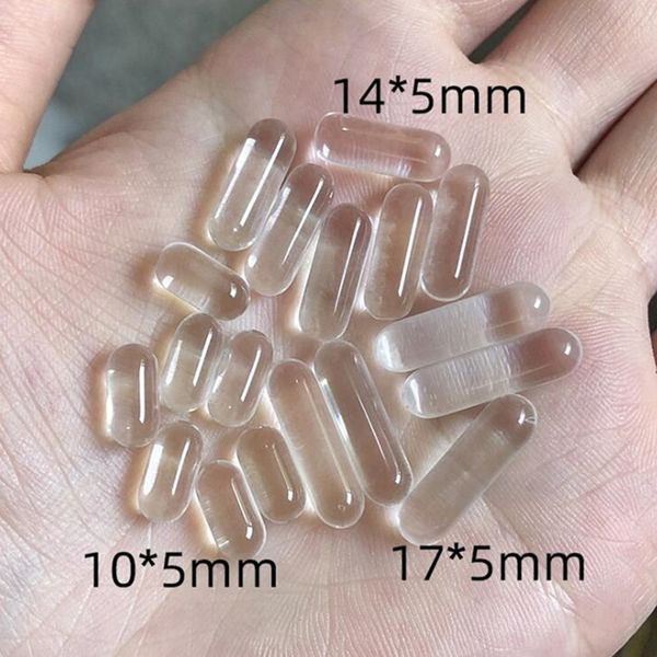 DHL Clear Quartz Terp Pill od 5 * 10 мм 5 * 14 мм 5 * 17 мм курение DAB жемчужный вставку спина прозрачные таблетки капсулы для гвоздя водный бонг